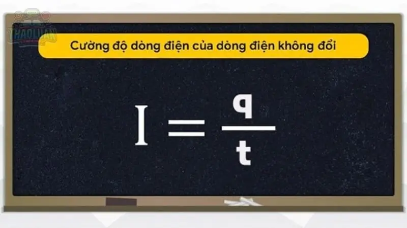 Công thức tính cường độ dòng điện 