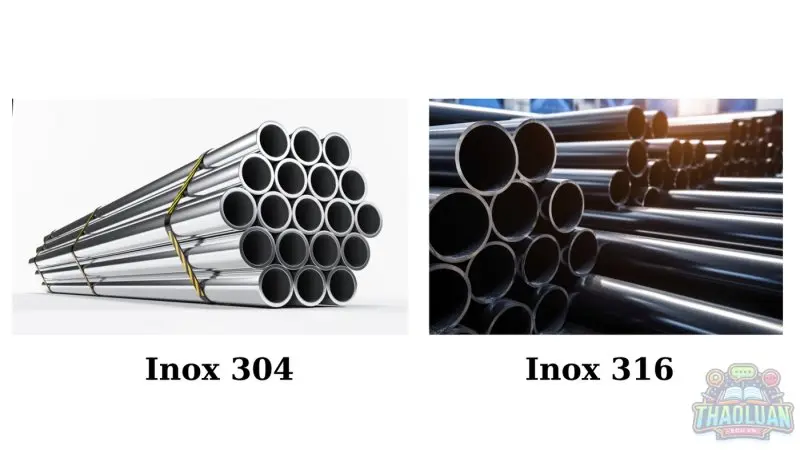 Inox 304 với inox 316