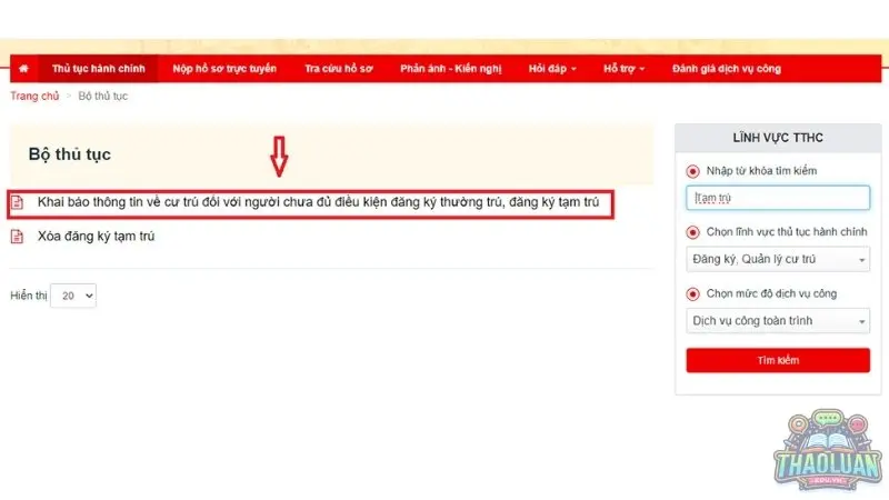 Hướng dẫn đăng ký tạm trú online trên cổng dịch vụ công