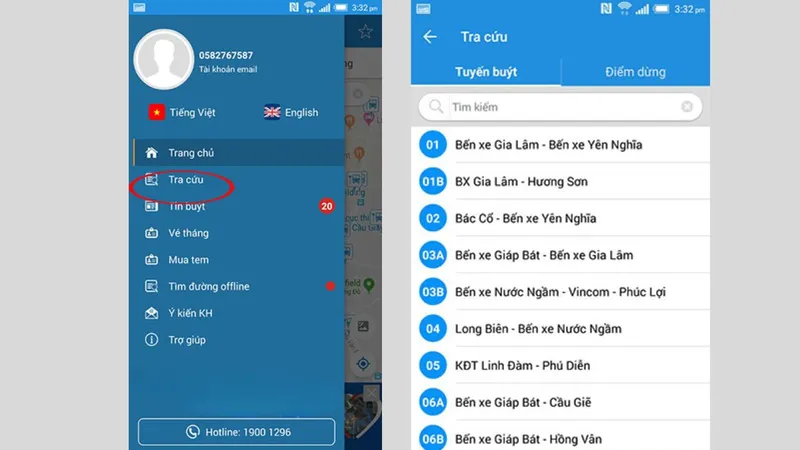 tra cứu xe buýt 11