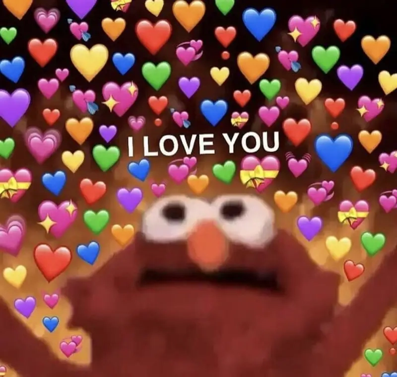 Hình trái tim cute meme mèo tặng hoa mang đến sự ngọt ngào