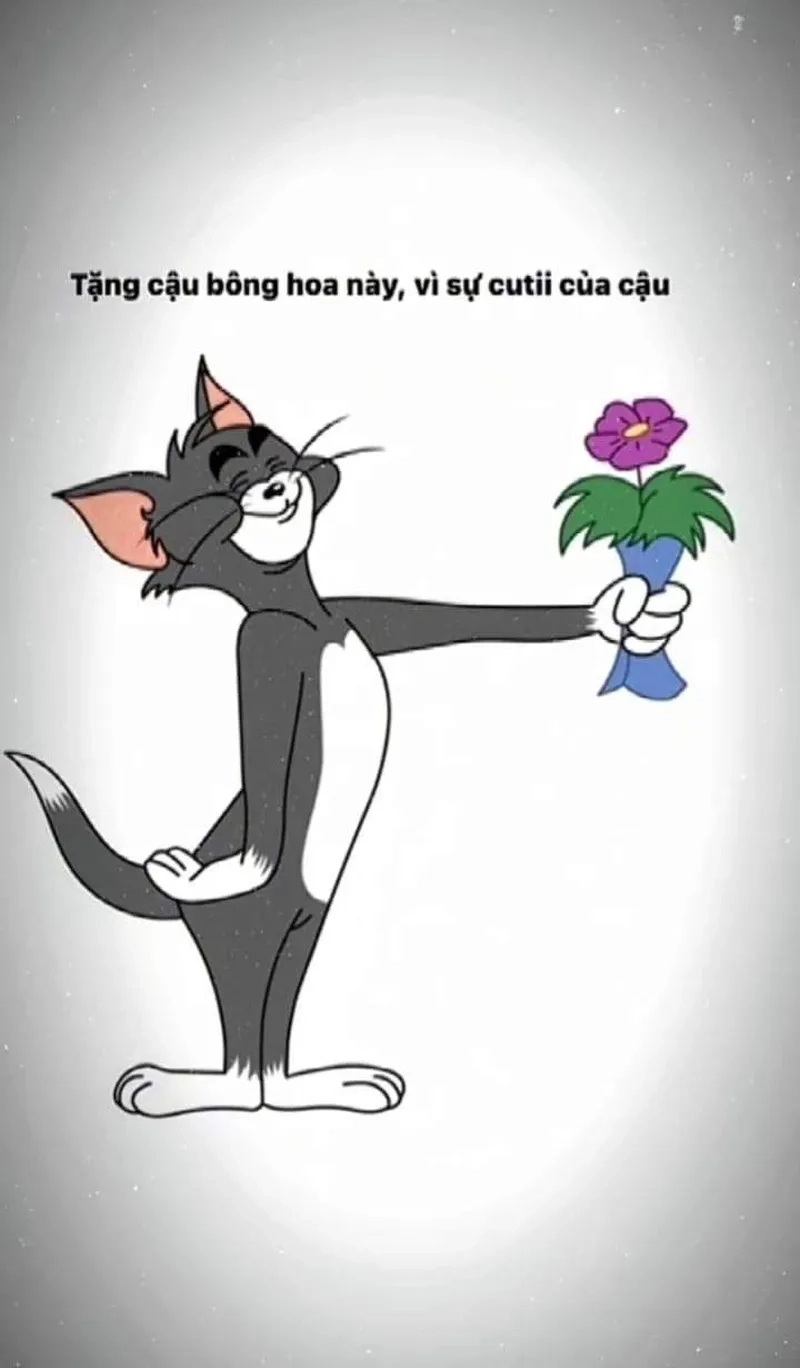 Tỏ tình crush cute meme tặng hoa mang đến sự ngọt ngào