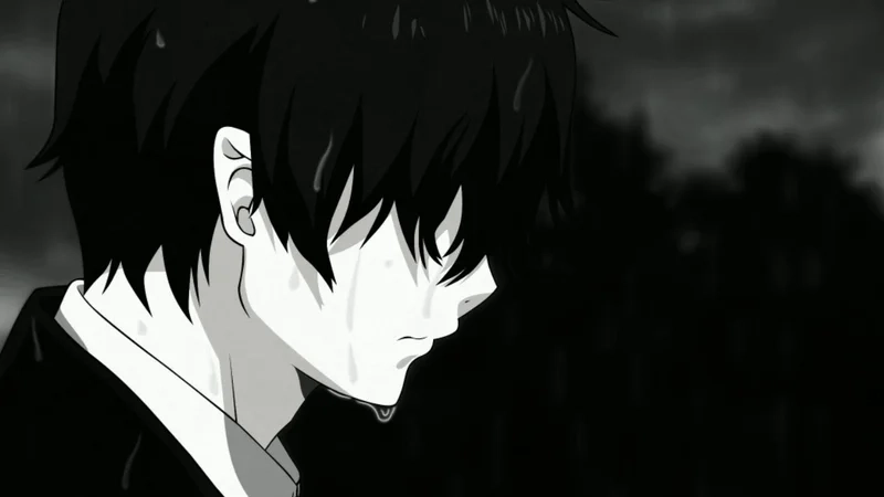 Khám phá ảnh anime nam buồn cute với nét đáng yêu nhưng vẫn mang nỗi buồn sâu thẳm