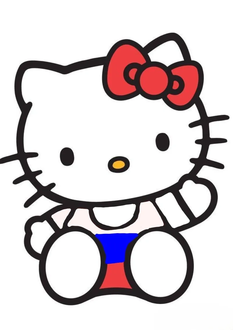 Ảnh avatar hello kitty vô tri thể hiện sự dễ thương và ngộ nghĩnh