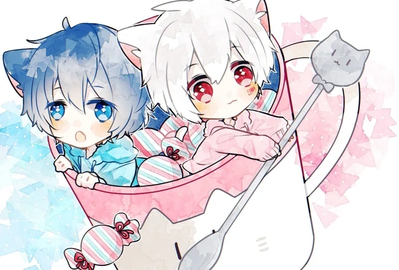 Lưu ngay hình cặp đôi chibi cute cực dễ thương