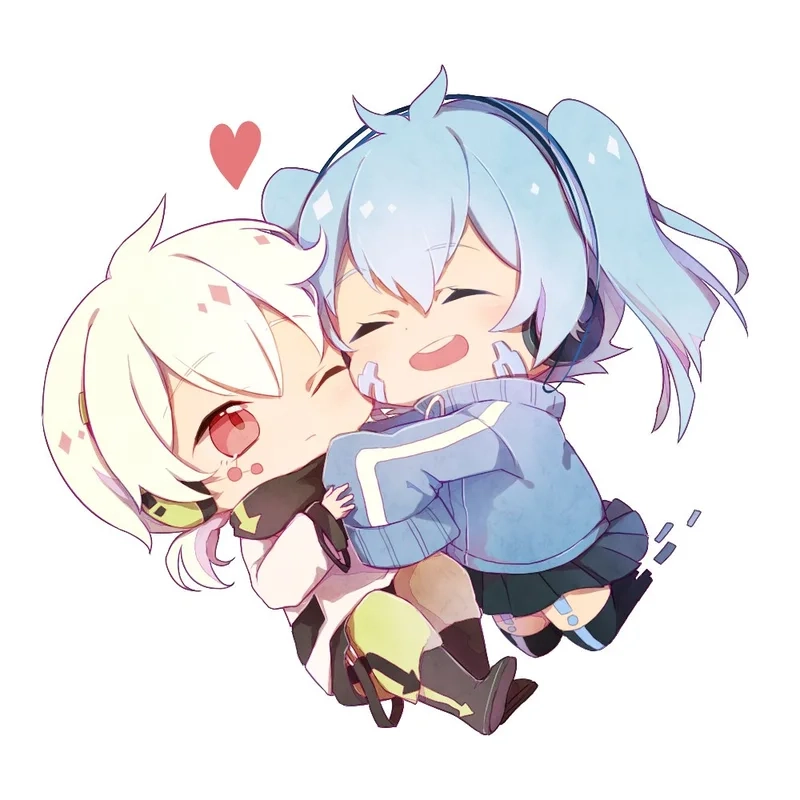 Đừng bỏ lỡ ảnh cặp chibi cute siêu đáng yêu