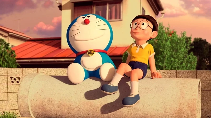 Ảnh nobita và doraemon thể hiện tình bạn chân thành và đáng quý