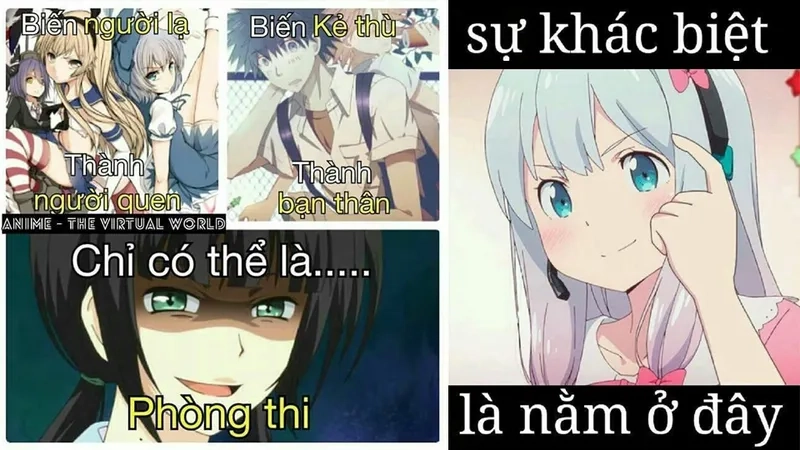 Ảnh gái anime meme mang đến những khoảnh khắc thú vị