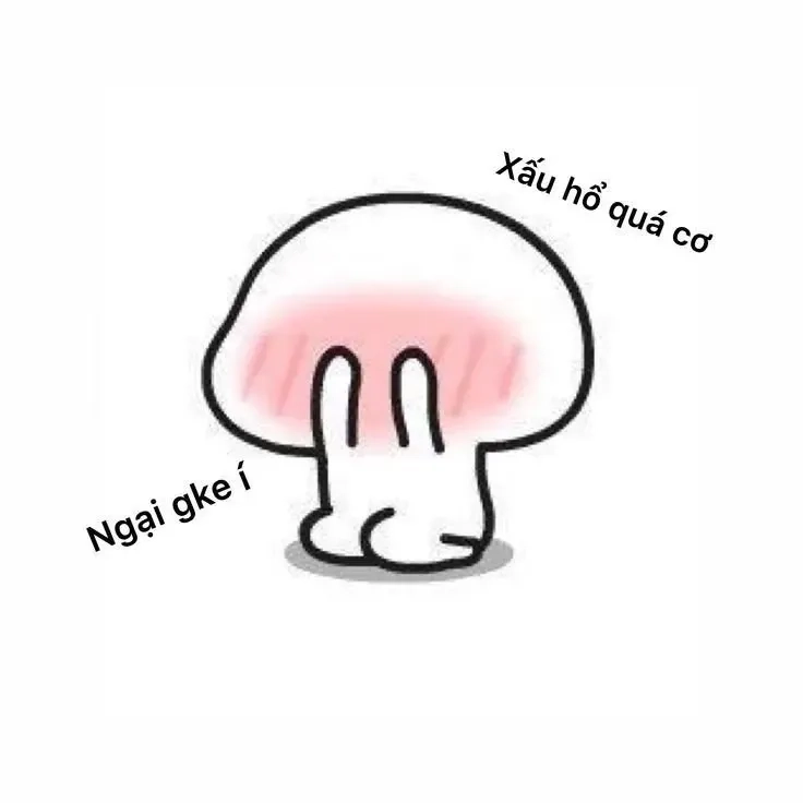 Meme ngại ngùng thể hiện sự đáng yêu trong từng chi tiết