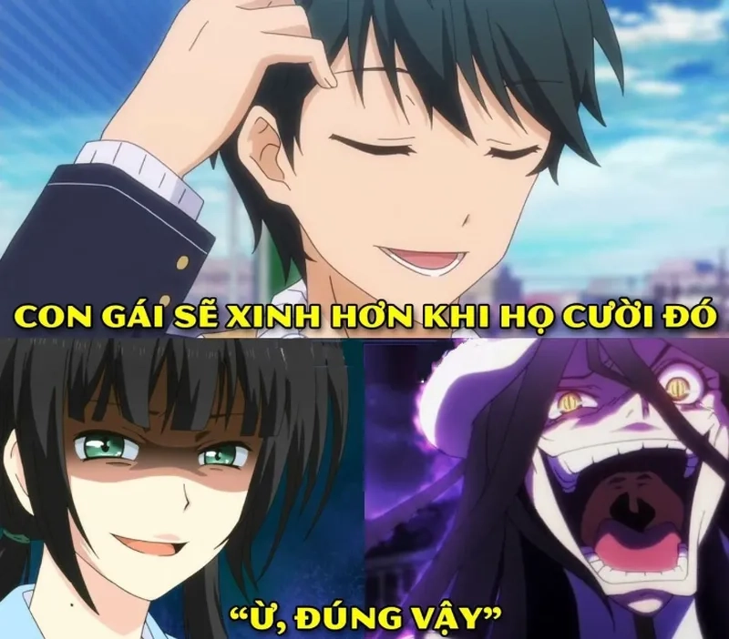 Anime meme face thể hiện cảm xúc chân thành và hài hước