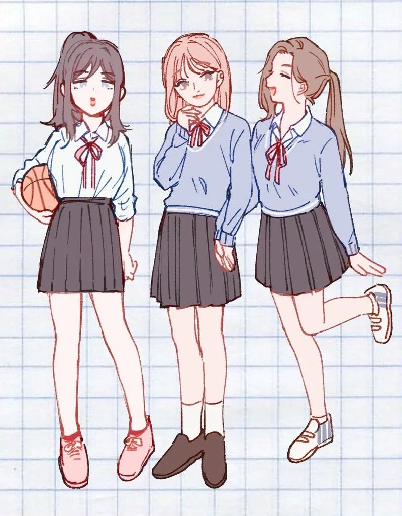 Tạo avatar 3 người bạn thân nữ cute để thể hiện tình bạn