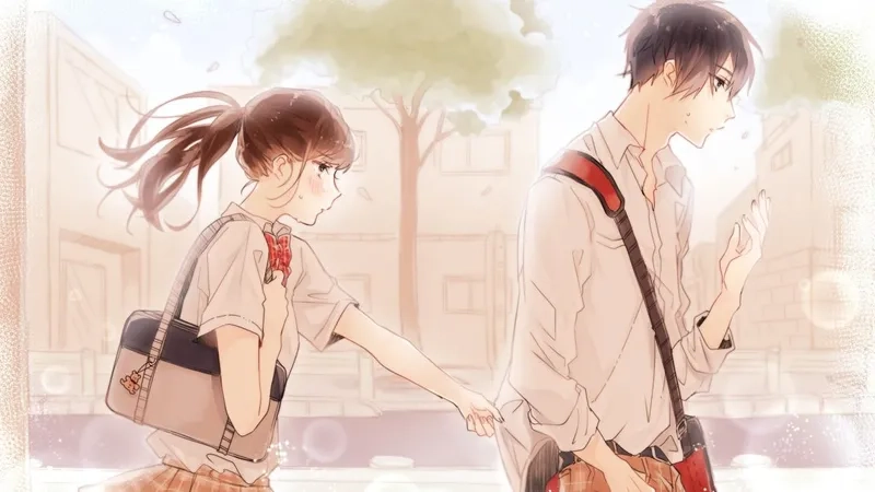 Hình cặp đôi yêu nhau anime cute tạo cảm giác gần gũi và thân thuộc