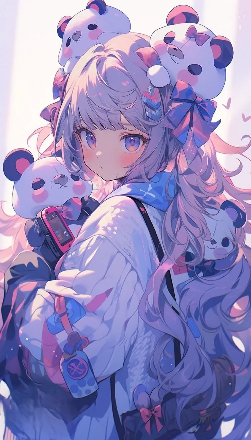 Hình ảnh anime nữ màu xanh dương sẽ thu hút sự chú ý của bạn