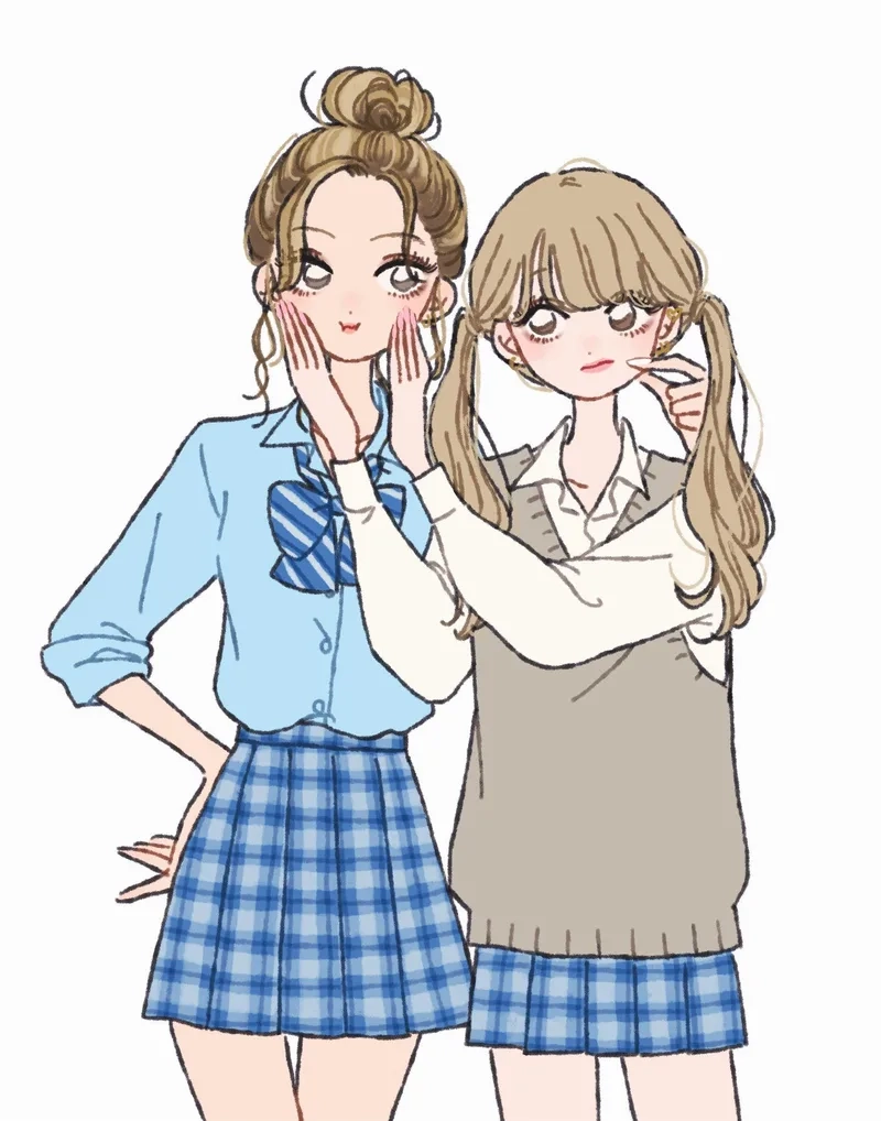 Tạo ngay avatar đôi cho 2 người bạn thân nữ cute và đáng yêu