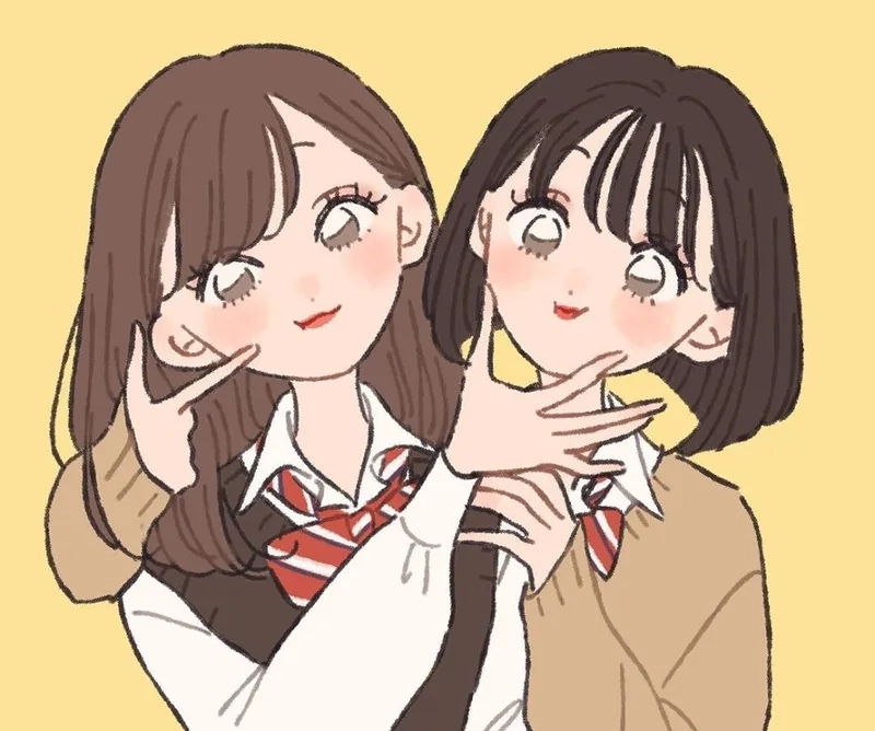 Chọn avatar cho bạn thân 2 người vô tri hài hước và vui nhộn