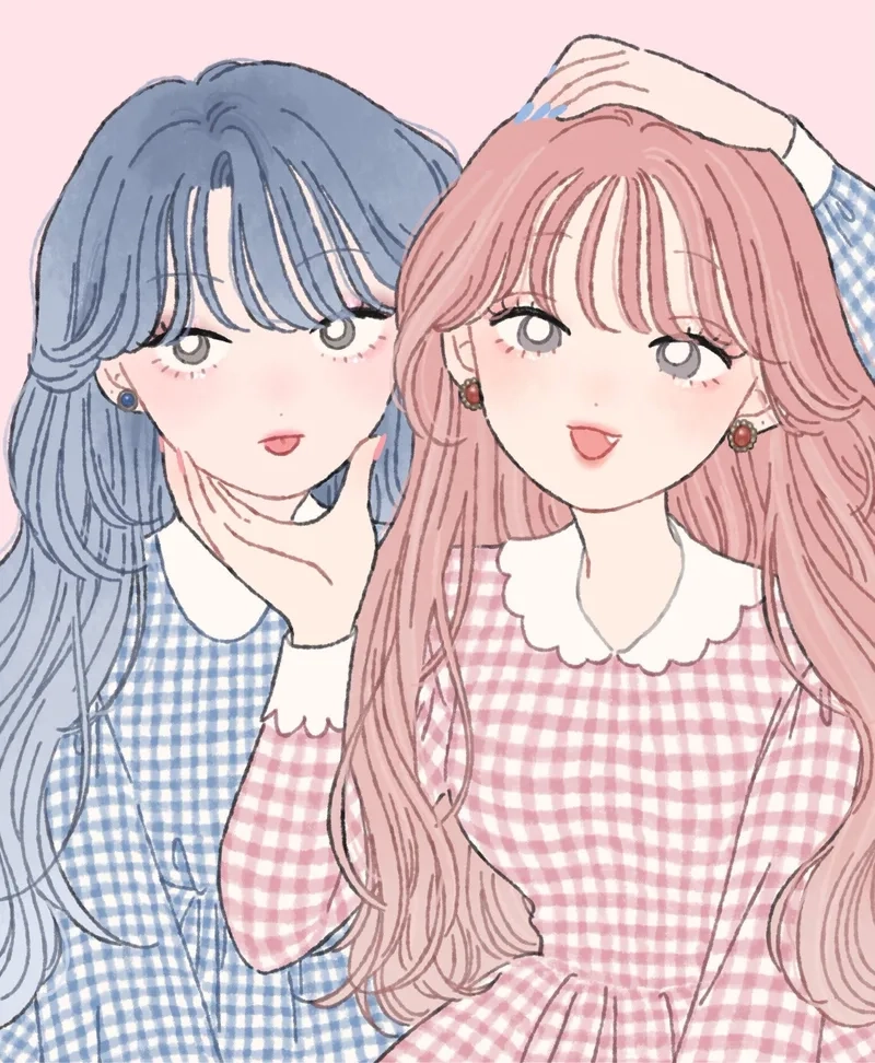 Chọn avatar bạn thân 2 người cute để thể hiện sự thân thiết