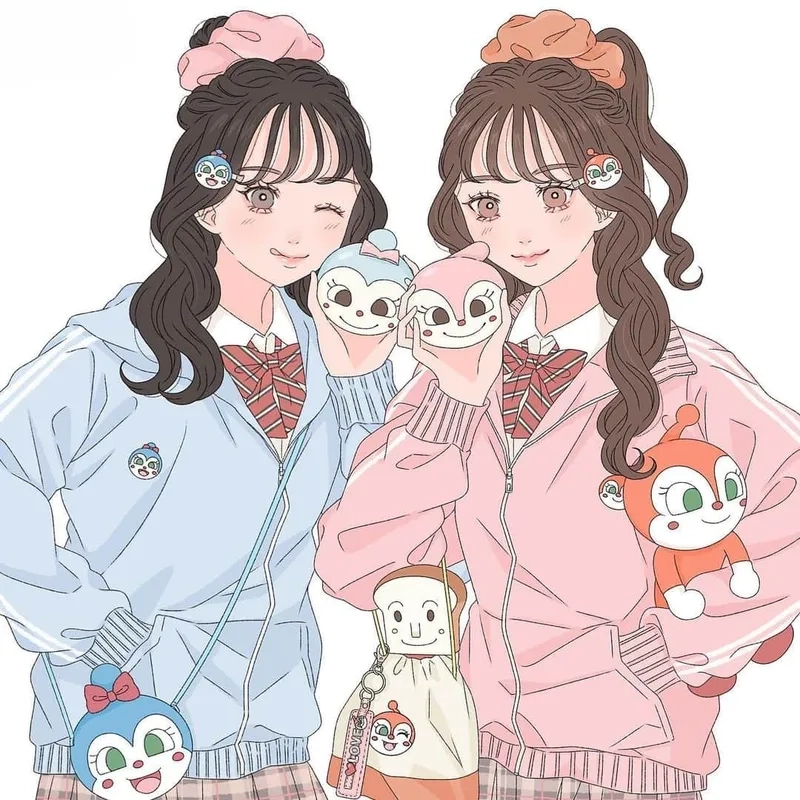 Chọn avatar đôi bạn thân nữ lầy để thể hiện sự vui nhộn