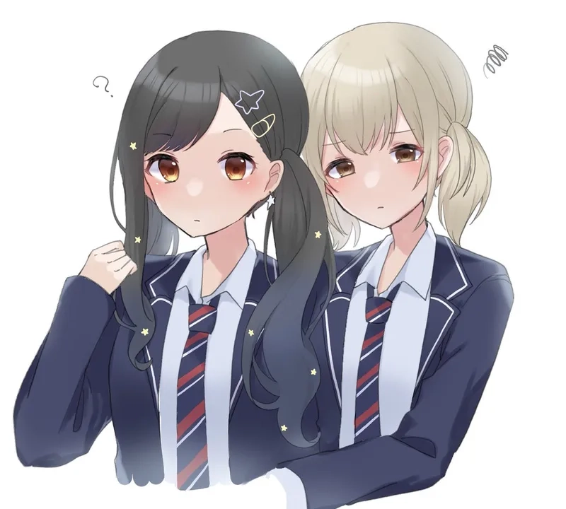 Chọn avatar đôi bạn thân nữ anime ngầu để thể hiện cá tính