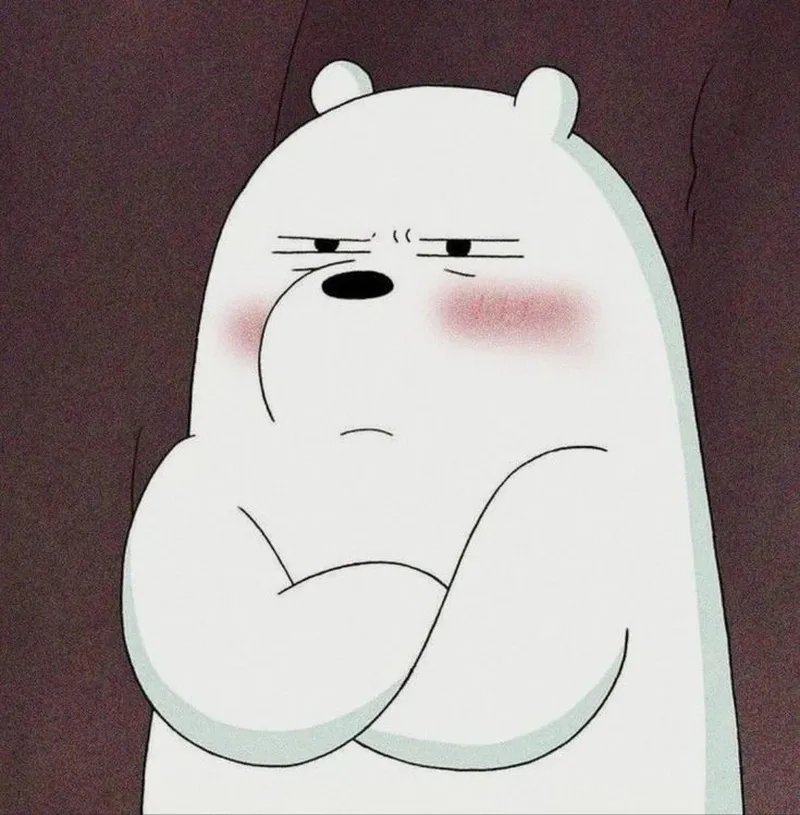 Ảnh gấu trắng cute chibi sẽ làm cho bạn cảm thấy vui vẻ hơn