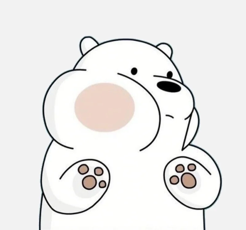 Ảnh chú gấu trắng cute mang đến sự dễ thương và gần gũi