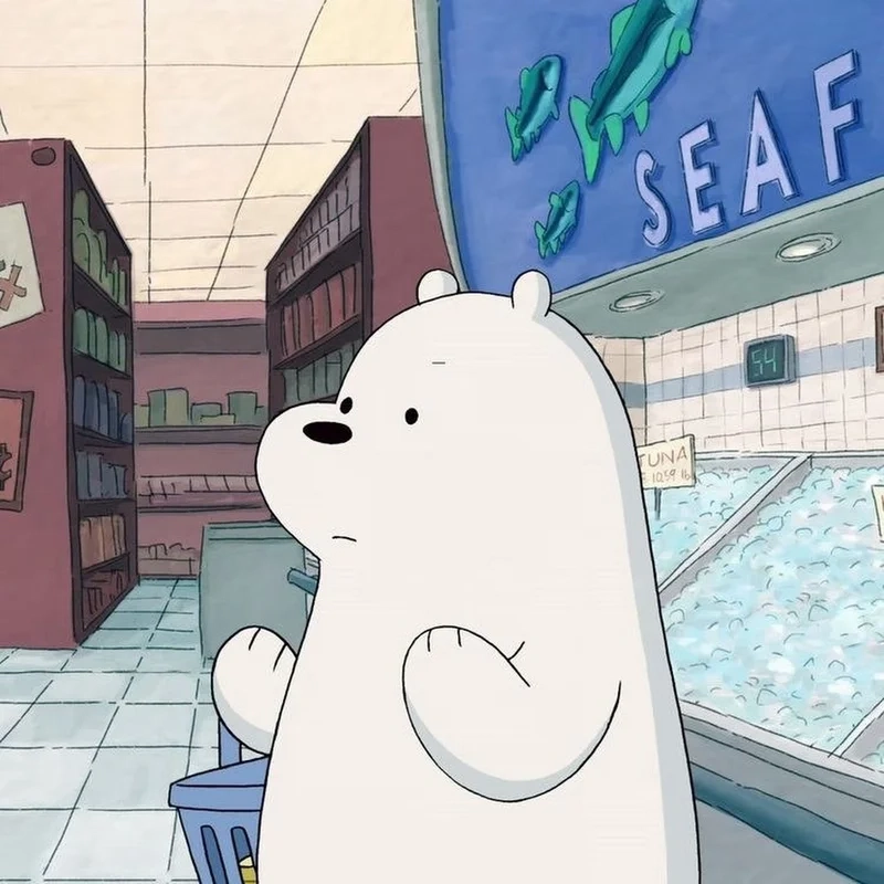 Hình gấu trắng cute sẽ làm cho màn hình của bạn thêm phần sinh động