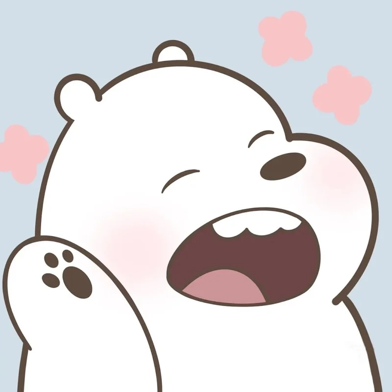 Hình ảnh gấu trắng cute sẽ làm cho bạn cảm thấy ấm áp