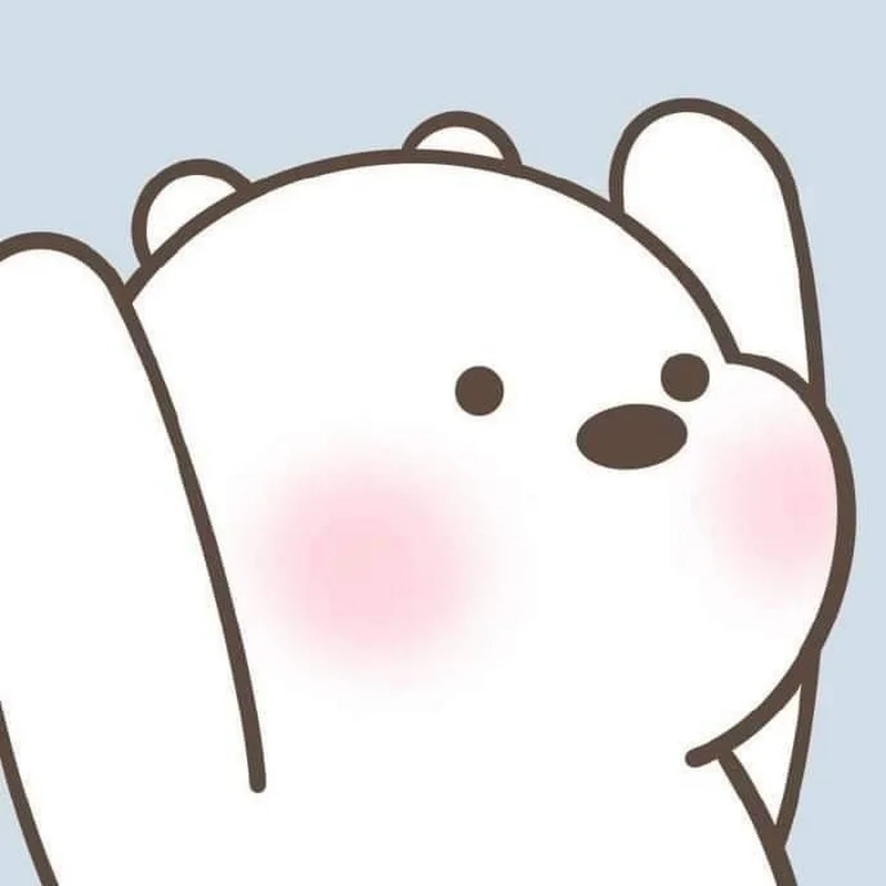 Gấu trắng dễ thương là biểu tượng cho sự ngọt ngào và đáng yêu