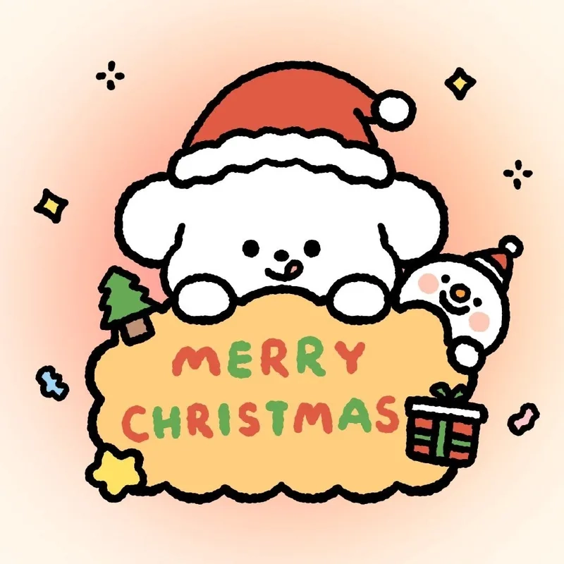 Hình nền ông già noel cute tạo nên sự vui vẻ cho không gian