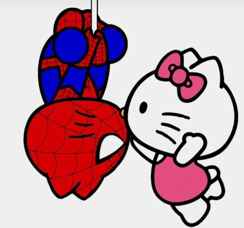 Avatar đôi hello kitty và người nhện tạo nên cặp đôi hoàn hảo