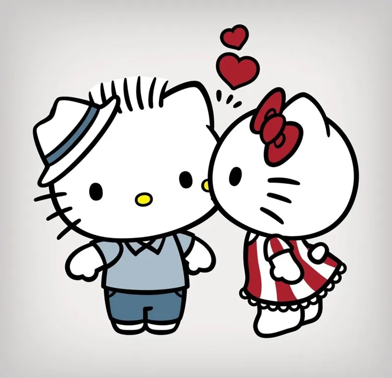 Avatar hello kitty cute đôi mang lại sự dễ thương cho cặp đôi