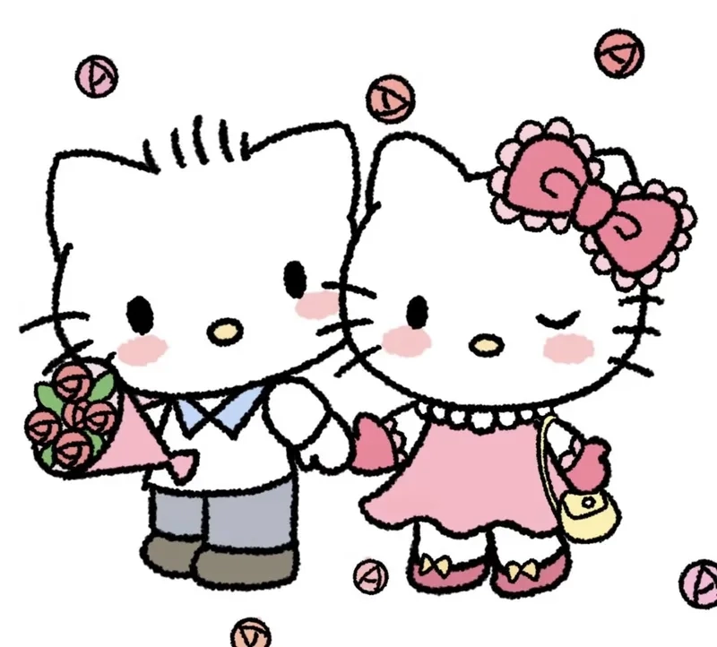 Avatar cặp hello kitty giúp bạn nổi bật trong nhóm bạn