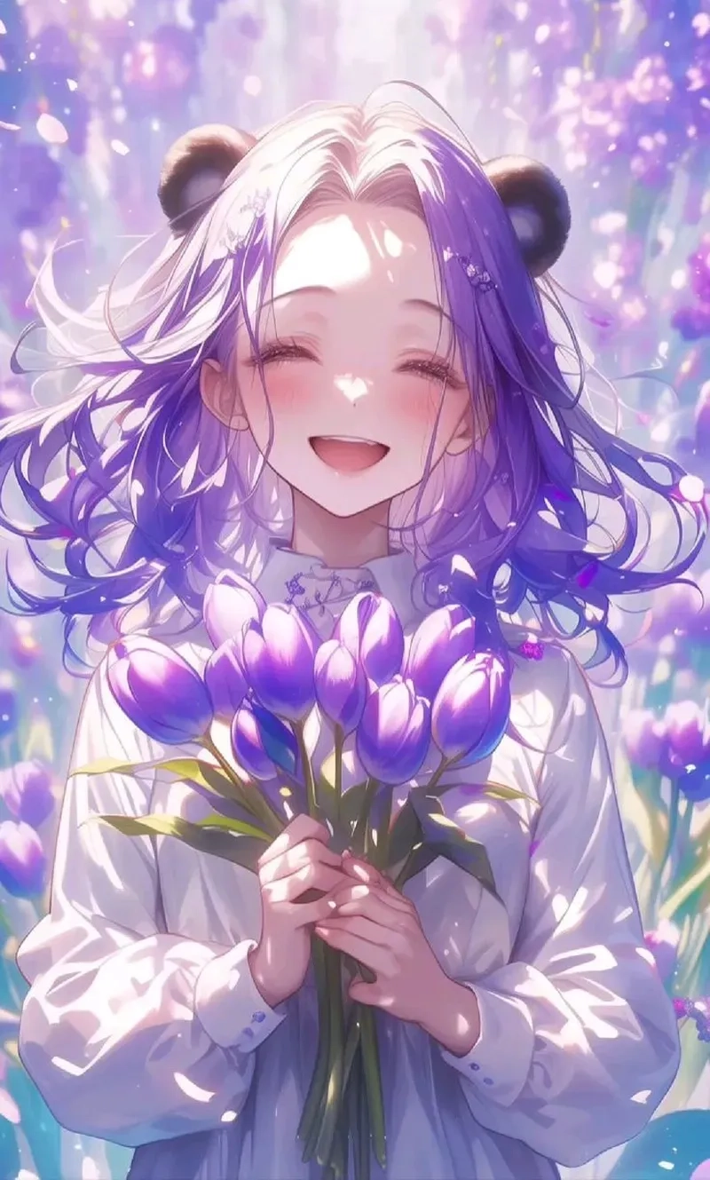 Hình nền tím cute tạo cảm giác vui vẻ và gần gũi