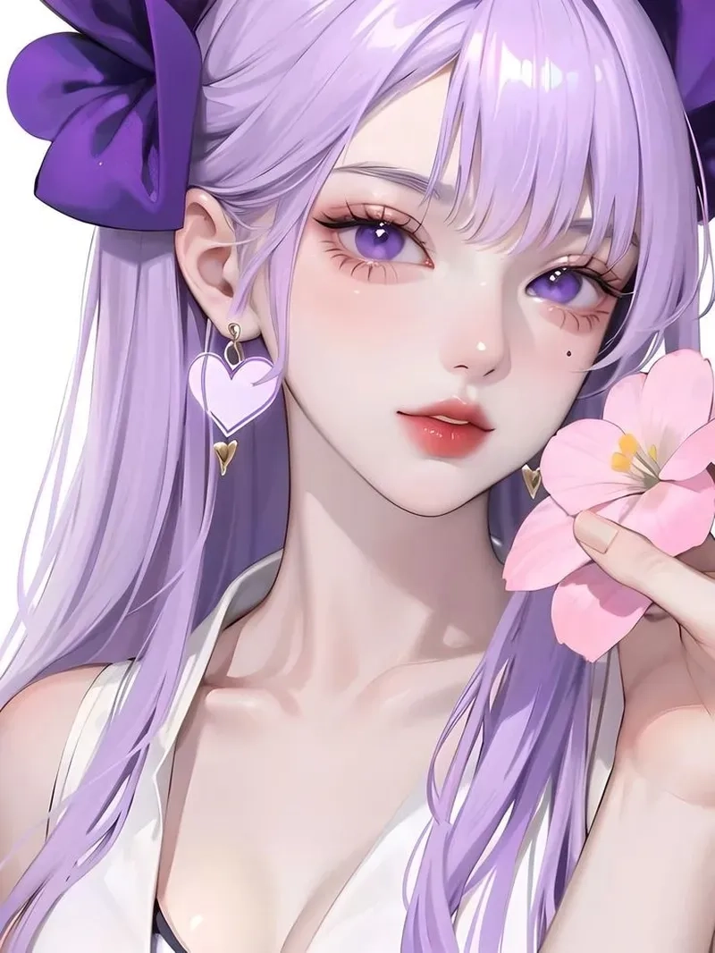 Hình ảnh màu tím cute tạo không gian sống động và nghệ thuật