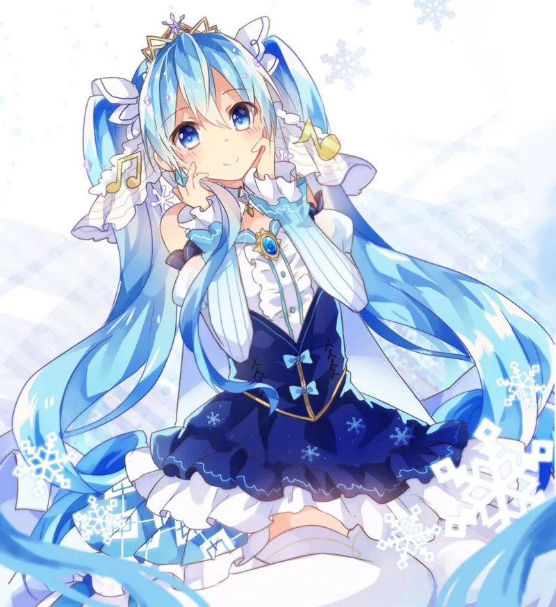 Ảnh anime chibi màu xanh dương mang đến sự ngộ nghĩnh và đáng yêu