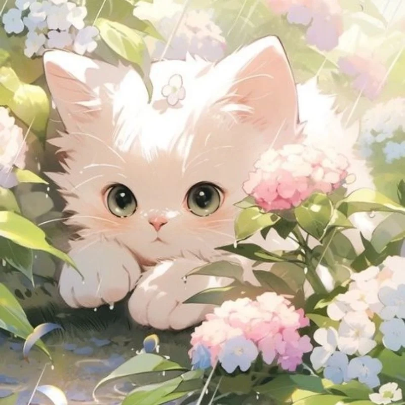 Avatar con mèo thể hiện tình yêu với thú cưng đáng yêu