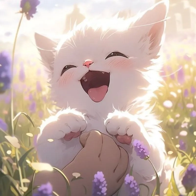 Avatar mèo cute vô tri tạo cảm giác vui vẻ và dễ thương