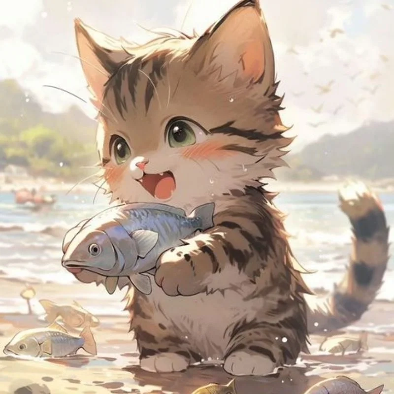 Avatar con mèo dễ thương thể hiện tình cảm và sự gần gũi