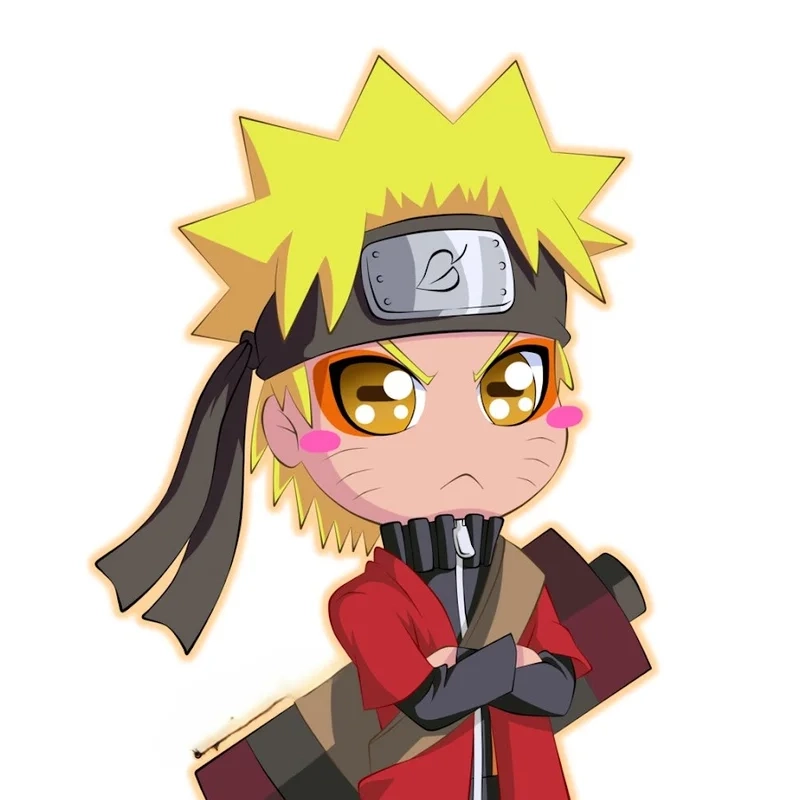Hình ảnh naruto lục đạo chibi thể hiện sức mạnh và sự dễ thương