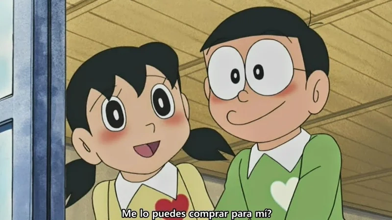 Hình nobita xuka thể hiện những khoảnh khắc ngọt ngào của cặp đôi