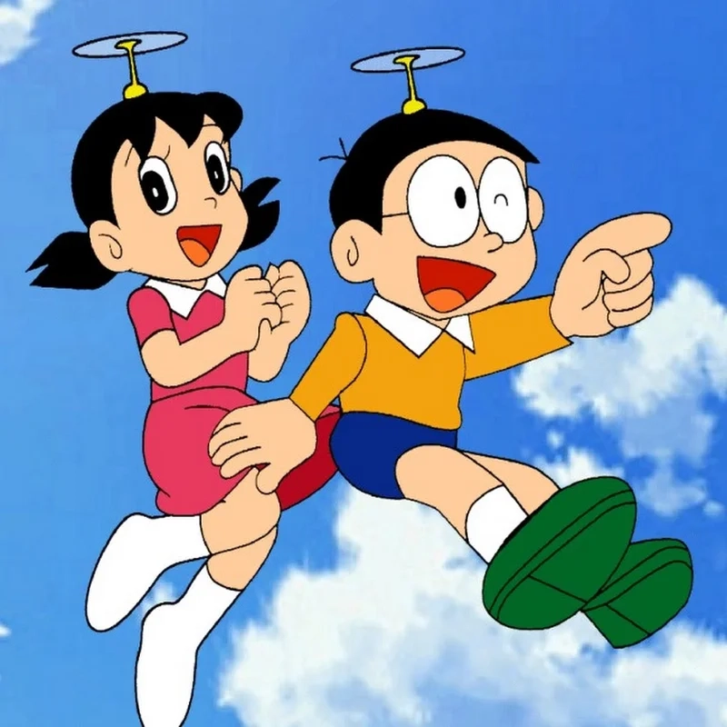 Hình nobita và xuka là biểu tượng cho tình bạn và tình yêu