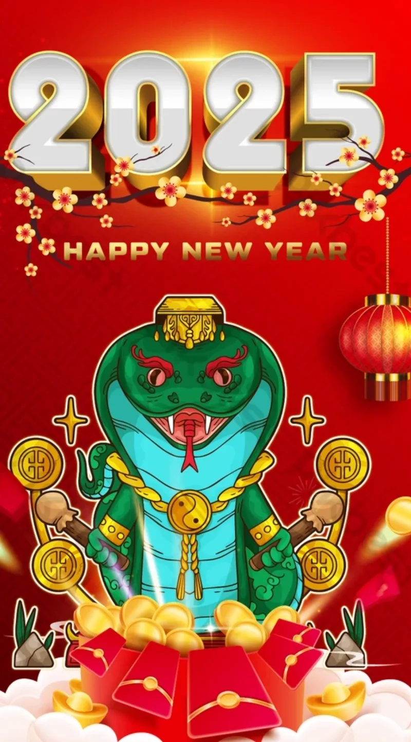 Ảnh rắn tết 2025 mang đến sự vui vẻ cho năm mới