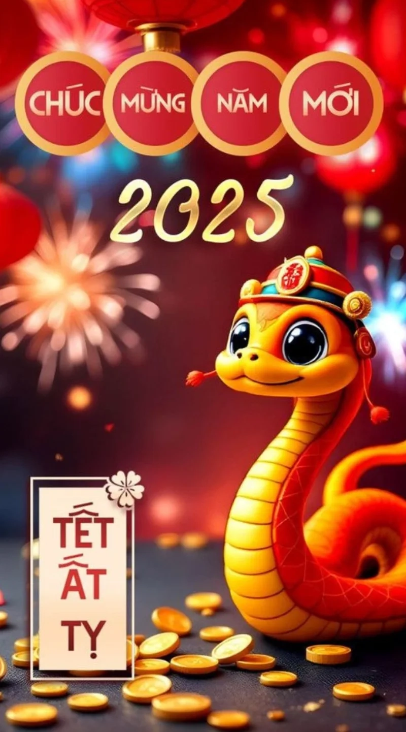 Hình ảnh con rắn tết 2025 sẽ khiến bạn cảm thấy ấm áp