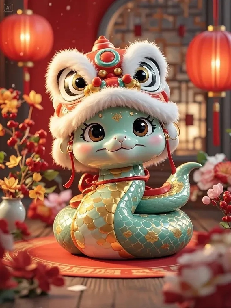 Ảnh rắn tết mang đến không khí vui tươi cho ngày lễ