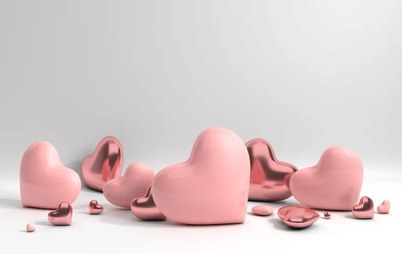 Ảnh trái tim hồng là biểu tượng cho tình yêu và sự ngọt ngào