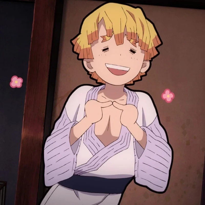 Ảnh zenitsu vô tri thể hiện những khoảnh khắc hài hước và đáng yêu