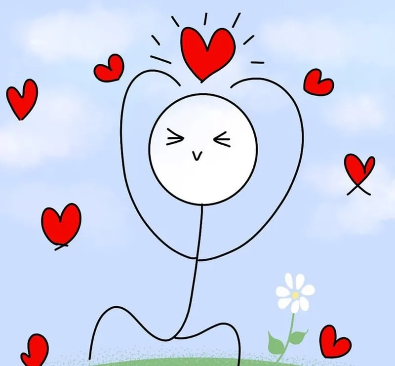 Tặng trái tim meme thể hiện sự ngọt ngào trong tình yêu