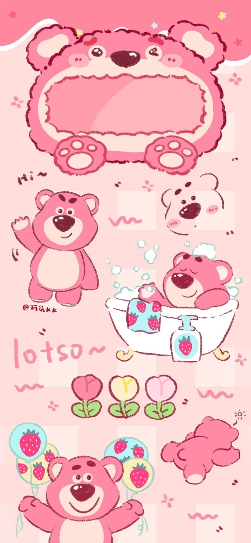 Chọn avatar gấu dâu đôi để thể hiện tình yêu ngọt ngào