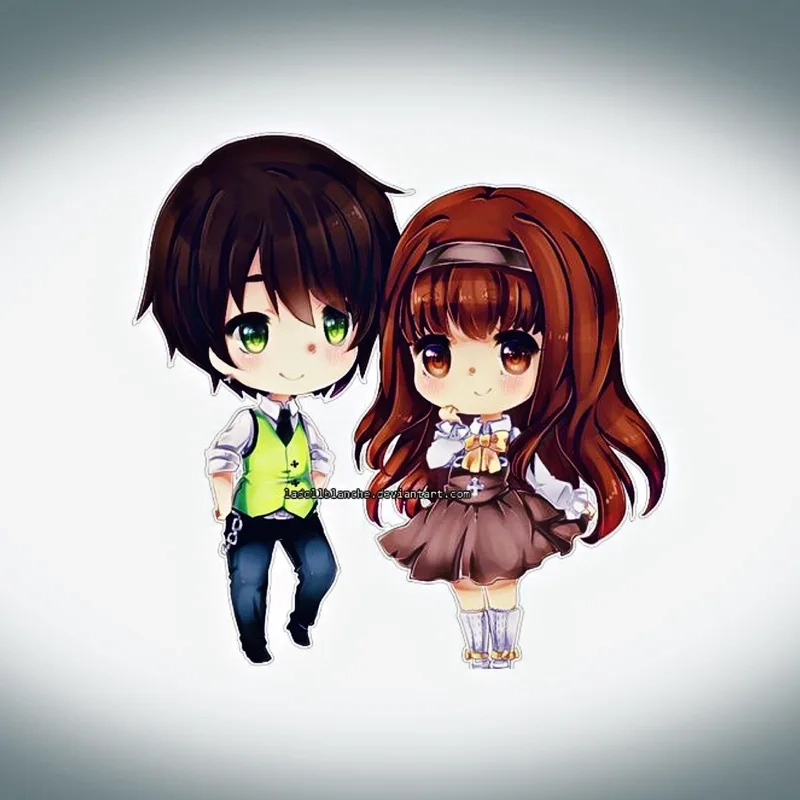 Ảnh cặp đôi chibi cute siêu dễ thương dành cho những ai yêu thích anime lãng mạn
