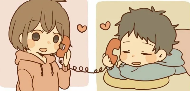 Ảnh cặp đôi anime chibi cute với khoảnh khắc đáng yêu và ngọt ngào