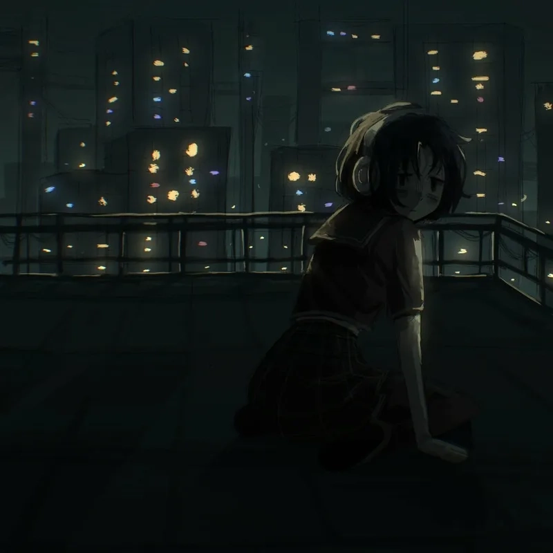 Hình nền cô đơn anime giúp bạn thể hiện tâm trạng